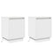 vidaXL Bedside Cabinets with LED Lights 2 pcs White 39x34,5x50 cm