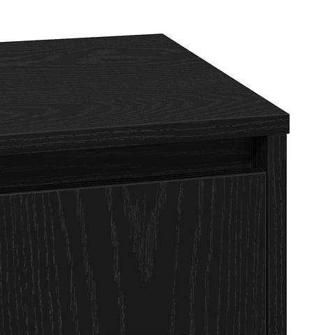 vidaXL Bedside Cabinet with LED Lights Black 39x34,5x50 cm