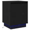 vidaXL Bedside Cabinet with LED Lights Black 39x34,5x50 cm