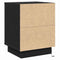 vidaXL Bedside Cabinet with LED Lights Black 39x34,5x50 cm