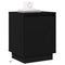 vidaXL Bedside Cabinet with LED Lights Black 39x34,5x50 cm