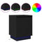 vidaXL Bedside Cabinet with LED Lights Black 39x34,5x50 cm