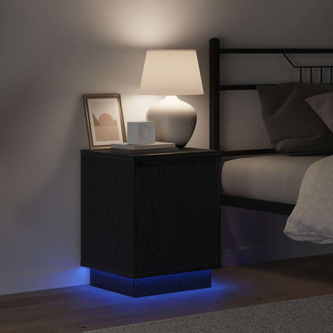 vidaXL Bedside Cabinet 2 pcs Black 39 x 34.5 x 50 cm Engineered wood