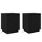 vidaXL Bedside Cabinets with LED Lights 2 pcs Black 39x34,5x50 cm