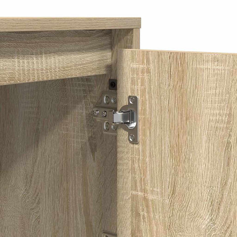 vidaXL Bedside Cabinet with LED Lights Sonoma Oak 39x34,5x50 cm