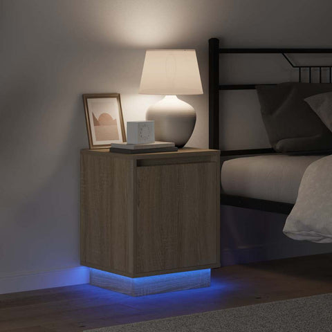 vidaXL Bedside Cabinet Sonoma oak 39 x 34.5 x 50 cm Engineered wood