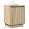 vidaXL Bedside Cabinet with LED Lights Sonoma Oak 39x34,5x50 cm