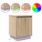 vidaXL Bedside Cabinet with LED Lights Sonoma Oak 39x34,5x50 cm