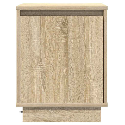 vidaXL Bedside Cabinets with LED Lights 2 pcs Sonoma Oak 39x34,5x50 cm