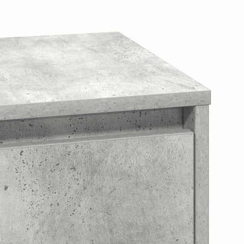 vidaXL Bedside Cabinet with LED Lights Concrete Grey 39x34.5x50 cm