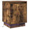 vidaXL Bedside Cabinet with LED Lights Smoked Oak 39x34,5x50 cm