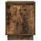 vidaXL Bedside Cabinet with LED Lights Smoked Oak 39x34,5x50 cm