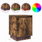vidaXL Bedside Cabinets with LED Lights 2 pcs Smoked Oak 39x34,5x50 cm