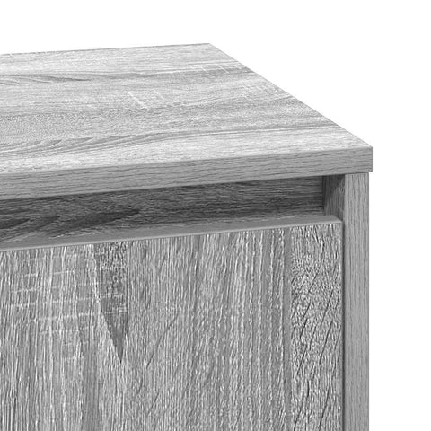 vidaXL Bedside Cabinet with LED Lights Grey Sonoma 39x34,5x50 cm