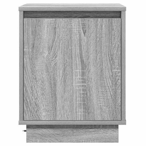 vidaXL Bedside Cabinet with LED Lights Grey Sonoma 39x34,5x50 cm