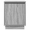 vidaXL Bedside Cabinet with LED Lights Grey Sonoma 39x34,5x50 cm