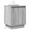 vidaXL Bedside Cabinet with LED Lights Grey Sonoma 39x34,5x50 cm