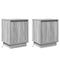 vidaXL Bedside Cabinets with LED Lights 2 pcs Grey Sonoma 39x34,5x50 cm