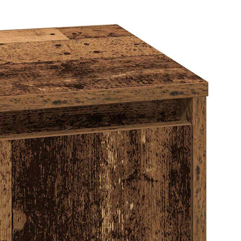 vidaXL Bedside Cabinets with LED Lights 2 pcs Old Wood 39x34,5x50 cm