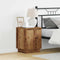 vidaXL Bedside Cabinets with LED Lights 2 pcs Old Wood 39x34,5x50 cm