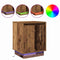 vidaXL Bedside Cabinets with LED Lights 2 pcs Old Wood 39x34,5x50 cm