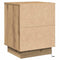 vidaXL Bedside Cabinet with LED Lights Artisan Oak 39x34,5x50 cm