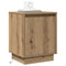 vidaXL Bedside Cabinet with LED Lights Artisan Oak 39x34,5x50 cm