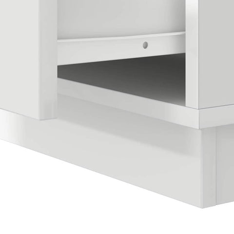 vidaXL Bedside Cabinet with LED Lights White 39x34.5x50 cm