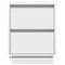 vidaXL Bedside Cabinet with LED Lights White 39x34.5x50 cm