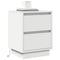vidaXL Bedside Cabinet with LED Lights White 39x34.5x50 cm