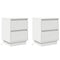 vidaXL Bedside Cabinets with LED Lights 2 pcs White 39x34.5x50 cm