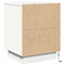 vidaXL Bedside Cabinets with LED Lights 2 pcs White 39x34.5x50 cm