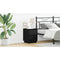 vidaXL Bedside Cabinet with LED Lights Black 39x34.5x50 cm
