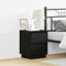 vidaXL Bedside Cabinet with LED Lights Black 39x34.5x50 cm