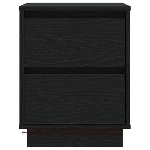 vidaXL Bedside Cabinets with LED Lights 2 pcs Black 39x34.5x50 cm