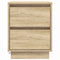vidaXL Bedside Cabinets with LED Lights 2 pcs Sonoma Oak 39x34.5x50 cm
