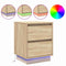 vidaXL Bedside Cabinets with LED Lights 2 pcs Sonoma Oak 39x34.5x50 cm