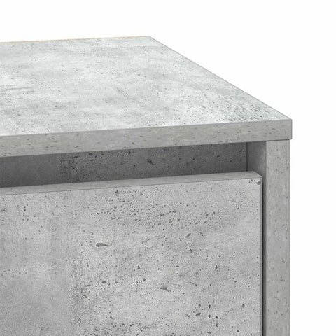 vidaXL Bedside Cabinet with LED Lights Concrete Grey 39x34.5x50 cm
