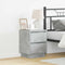 vidaXL Bedside Cabinet with LED Lights Concrete Grey 39x34.5x50 cm