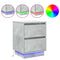vidaXL Bedside Cabinet with LED Lights Concrete Grey 39x34.5x50 cm