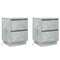 vidaXL Bedside Cabinets with LED Lights 2 pcs Concrete Grey 39x34.5x50 cm