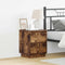vidaXL Bedside Cabinet with LED Lights Smoked Oak 39x34.5x50 cm