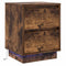 vidaXL Bedside Cabinet with LED Lights Smoked Oak 39x34.5x50 cm