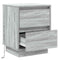 vidaXL Bedside Cabinets with LED Lights 2 pcs Grey Sonoma 39x34.5x50 cm