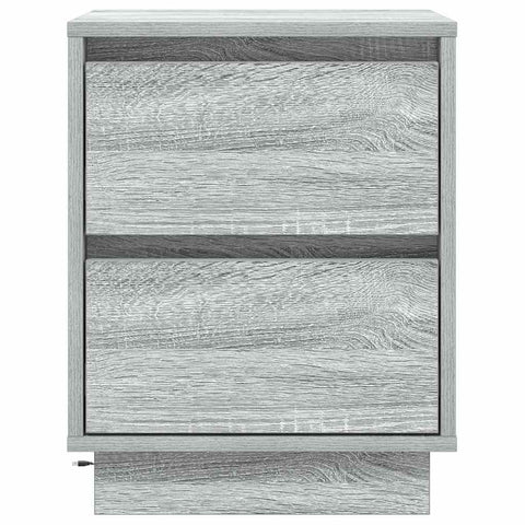 vidaXL Bedside Cabinets with LED Lights 2 pcs Grey Sonoma 39x34.5x50 cm