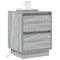 vidaXL Bedside Cabinets with LED Lights 2 pcs Grey Sonoma 39x34.5x50 cm