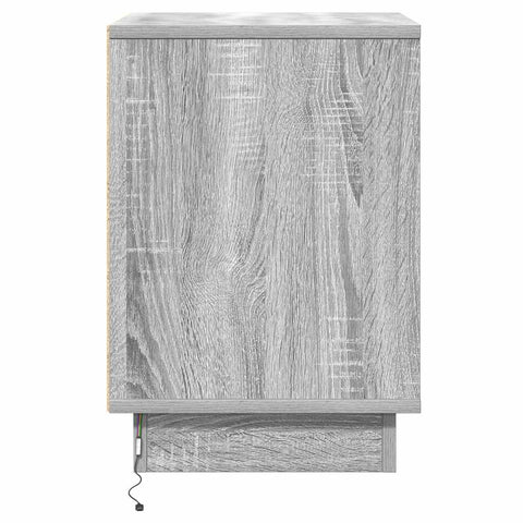 vidaXL Bedside Cabinets with LED Lights 2 pcs Grey Sonoma 39x34.5x50 cm