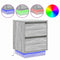 vidaXL Bedside Cabinets with LED Lights 2 pcs Grey Sonoma 39x34.5x50 cm