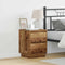 vidaXL Bedside Cabinets with LED Lights 2 pcs Old Wood 39x34.5x50 cm