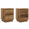 vidaXL Bedside Cabinets with LED Lights 2 pcs Old Wood 39x34.5x50 cm